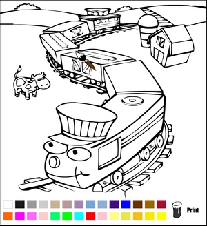 Train Coloring book 2