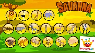 Животные саванна: игры для малышей, пазлы детей 2+