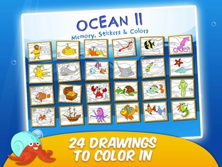 Раскраски игры для малышей детей бесплатно Океан 2